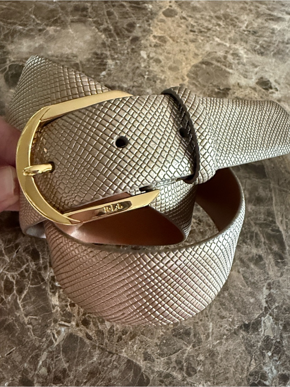 Lauren Ralph Lauren Gold Tone Belt, Medium